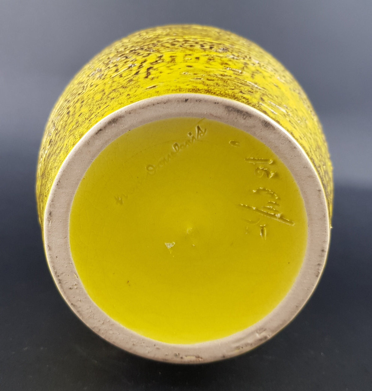 Vintage J.L. KNÖDGEN - ILKRA Keramik | Yellow Vase with Black Accents | West German Pottery | 1968