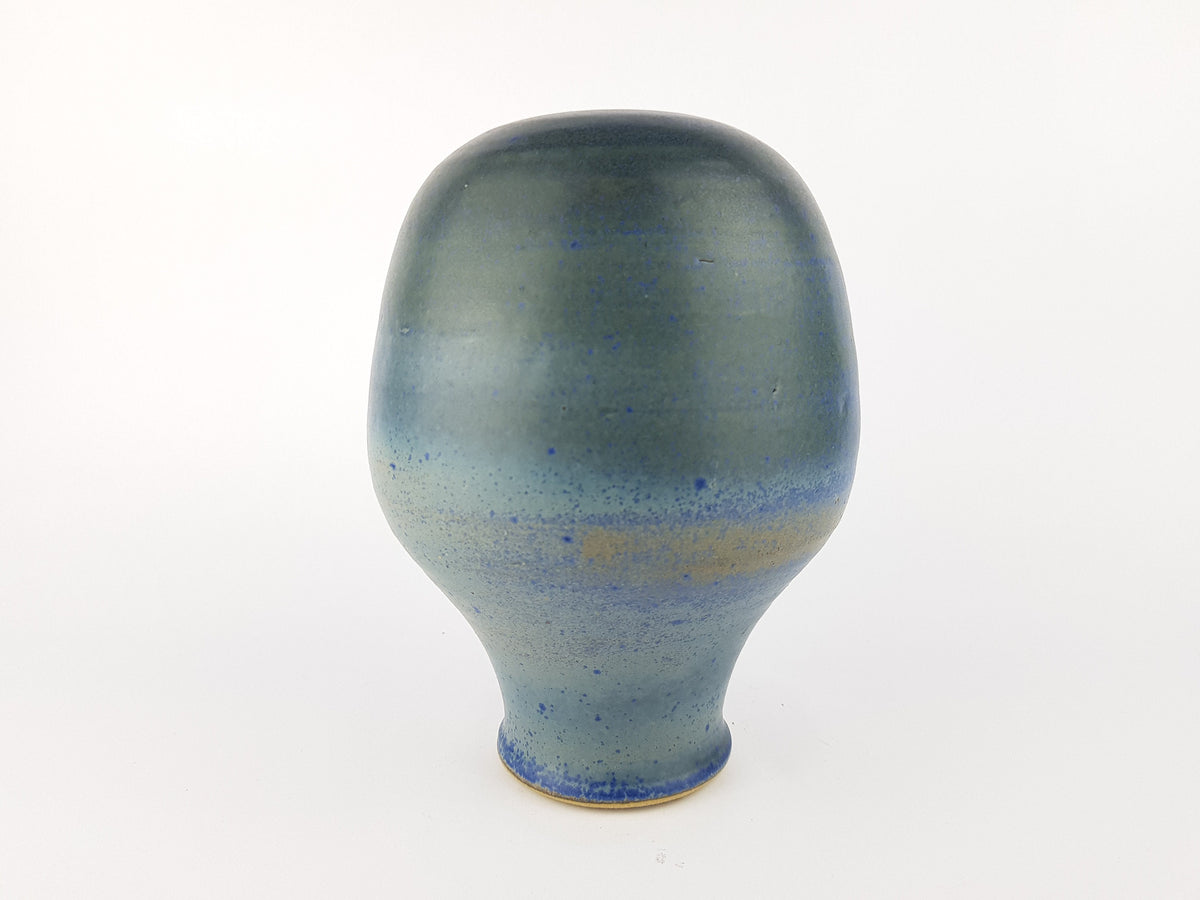 Vintage ERNST P. DEGEN Blue and Purple Stylish Studio Art Vase Mid Century Design