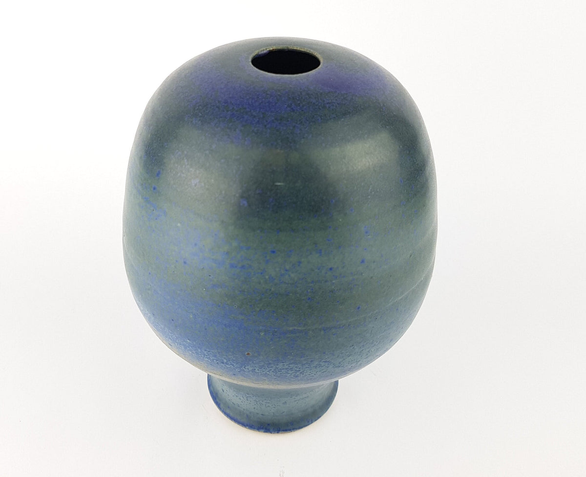Vintage ERNST P. DEGEN Blue and Purple Stylish Studio Art Vase Mid Century Design