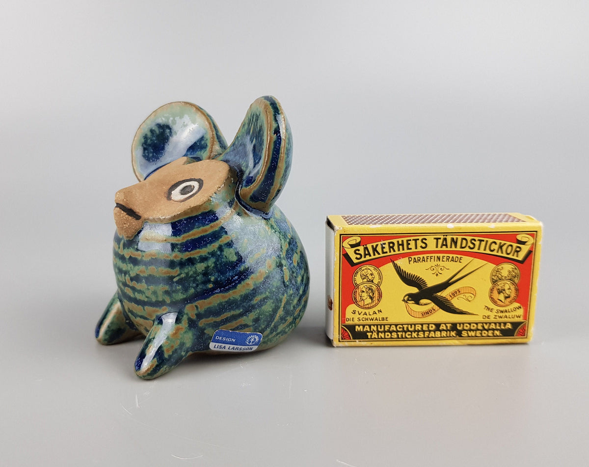 Vintage GHOST MOUSE Spökmus by Lisa Larson from the Menageri Serie of Gustavsberg Studio Pottery Sweden 1965
