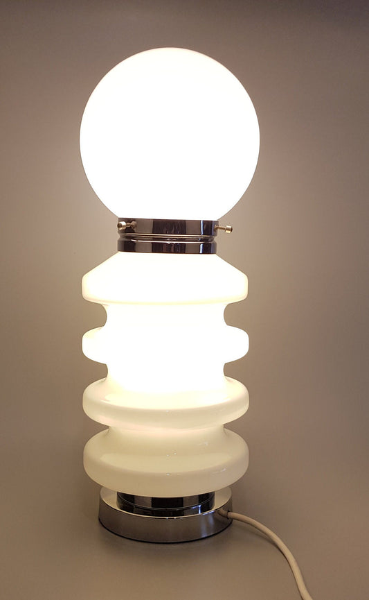 Vintage CARLO NASON for A.V. MAZZEGGA Stylish Space Age Table Lamp from Italy 1960s