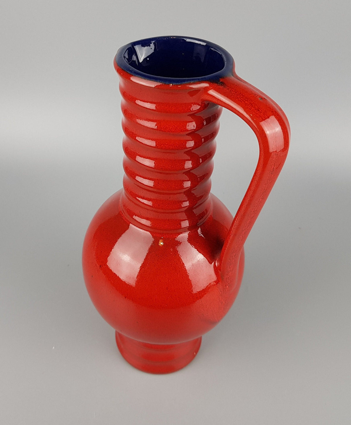Vintage MAREI KERAMIK Red Jug Vase 7304 West German Pottery 1970s