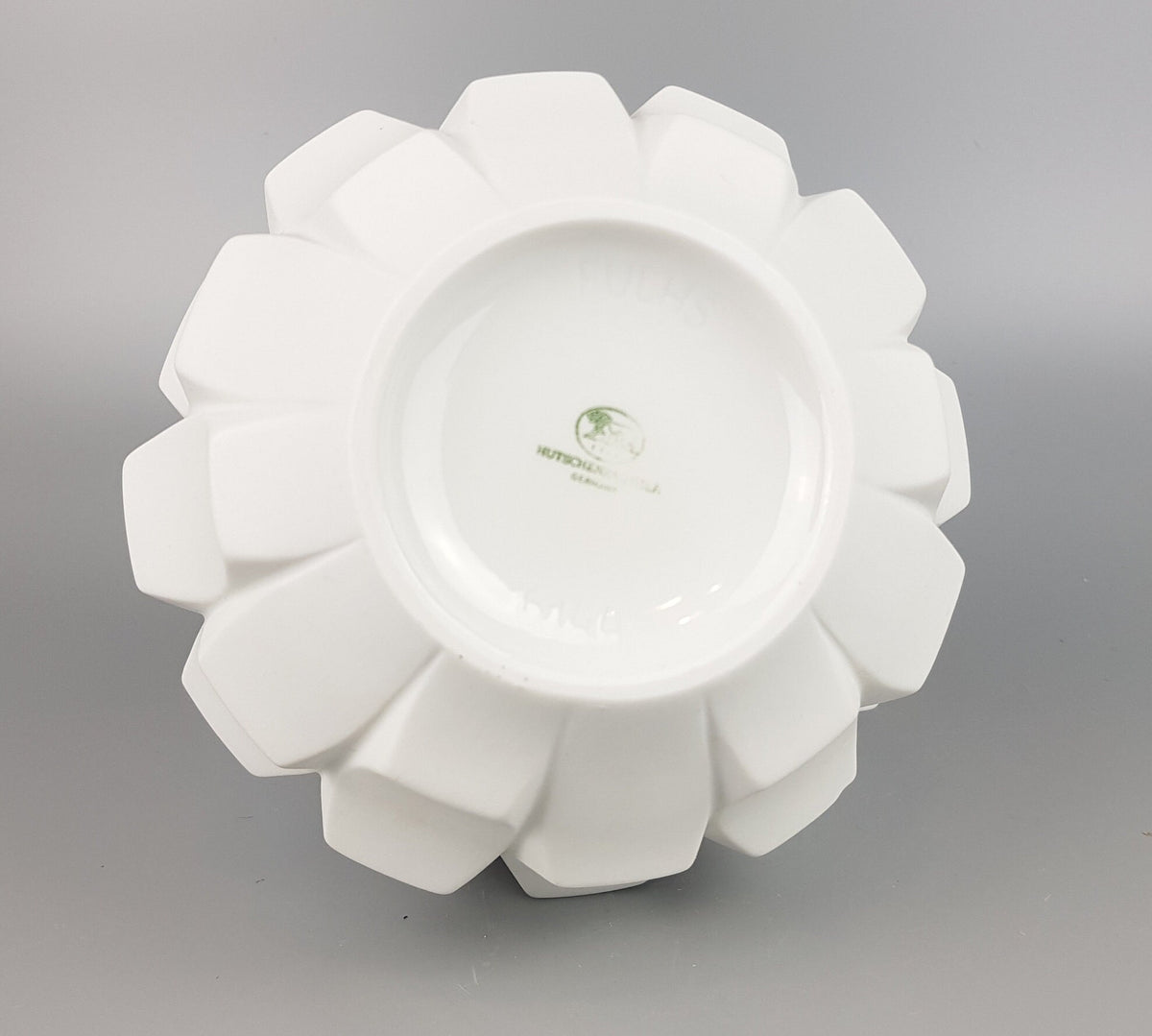 Vintage HUTSCHENREUTHER PORCELAIN Op Art ARTICHOKE Vase by Fuchs 1960-70s