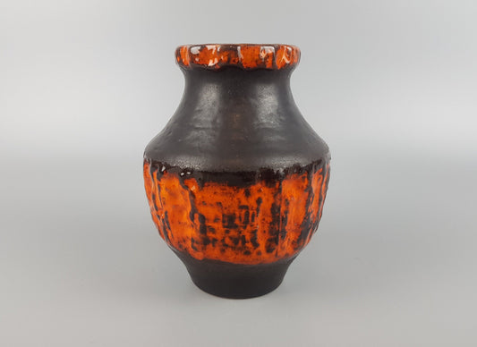 Vintage CARSTENS KERAMIK Brown and Orange Vase 217/15 West German Pottery 1970s