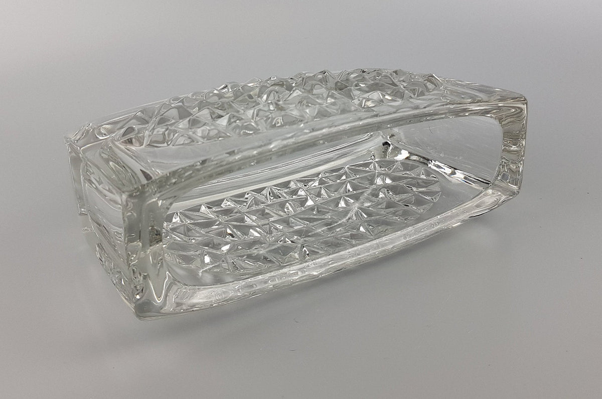 Vintage RUDOLFOVA GLASS Works Czech SKLO Vase Jardiniere with Hobnail Pattern by Rudolf Jurnikl from Czech Slovakia 1966s