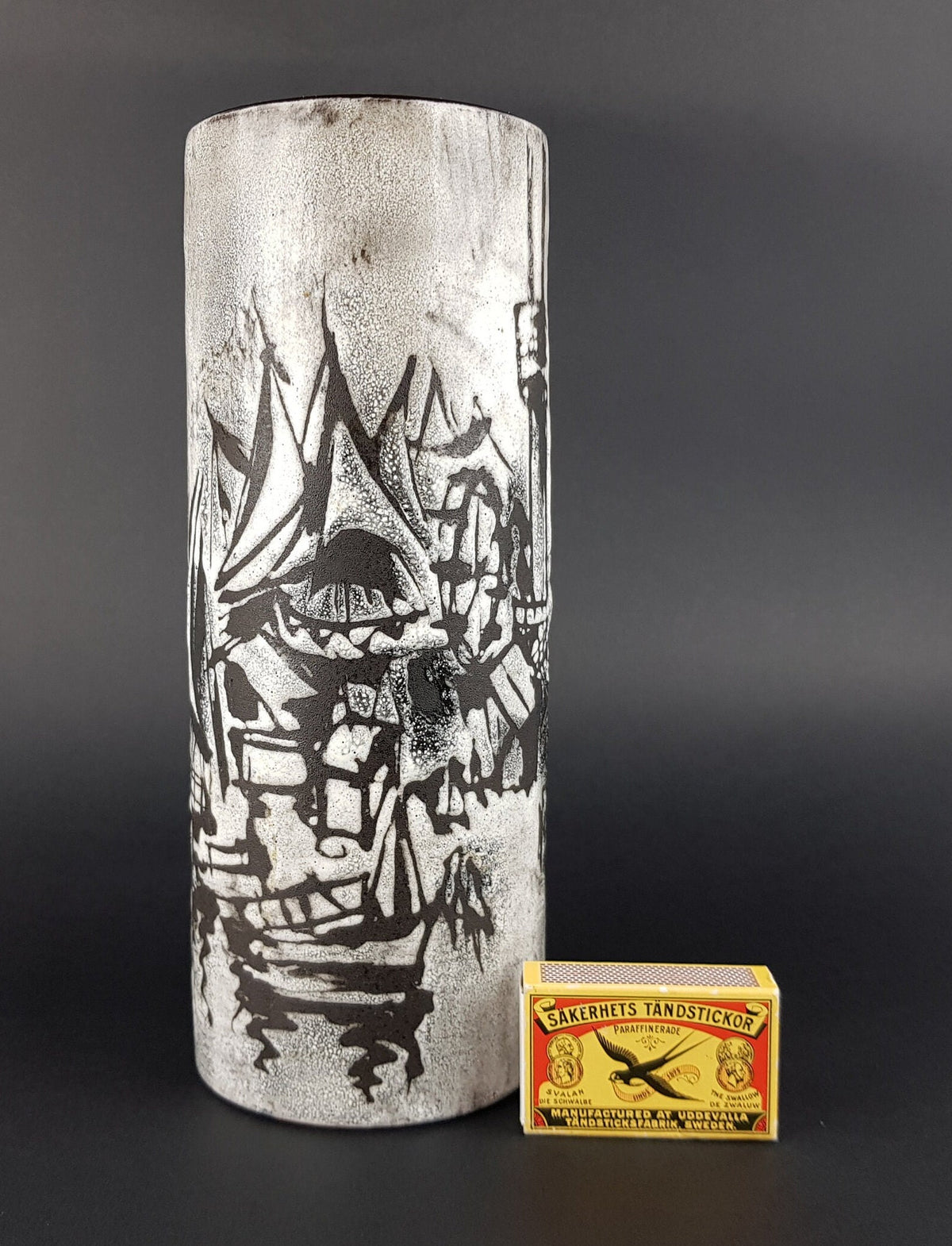 Vintage GUSTAV SPORRI Studio Art Pottery Vase released exclusively for Expo 1964 Lausanne Schaffhausen Switzerland