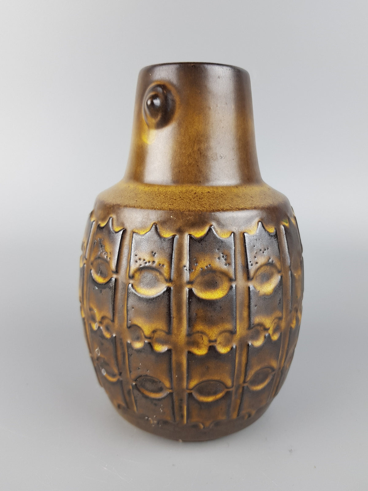Vintage CERAMANO Vase model 906 with Minerva decor, West German Pottery 1960s