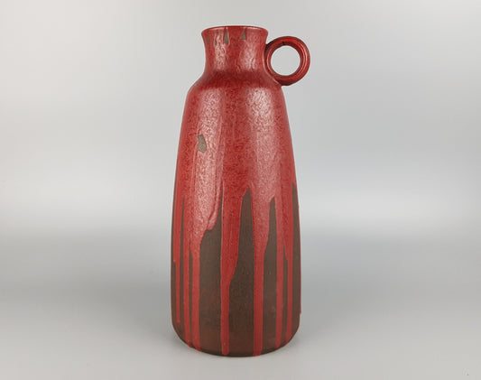 Vintage CERAMANO Handled Vase with STROMBOLI decor 228 West German Pottery 1959s