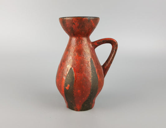 Vintage CERAMANO Handled Vase with STROMBOLI decor 211 West German Pottery 1959s