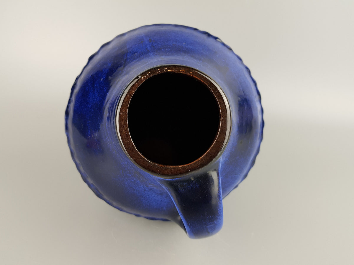 Vintage CARSTENS TÖNNIESHOF Handled Blue Vase 3002 20 West German Pottery