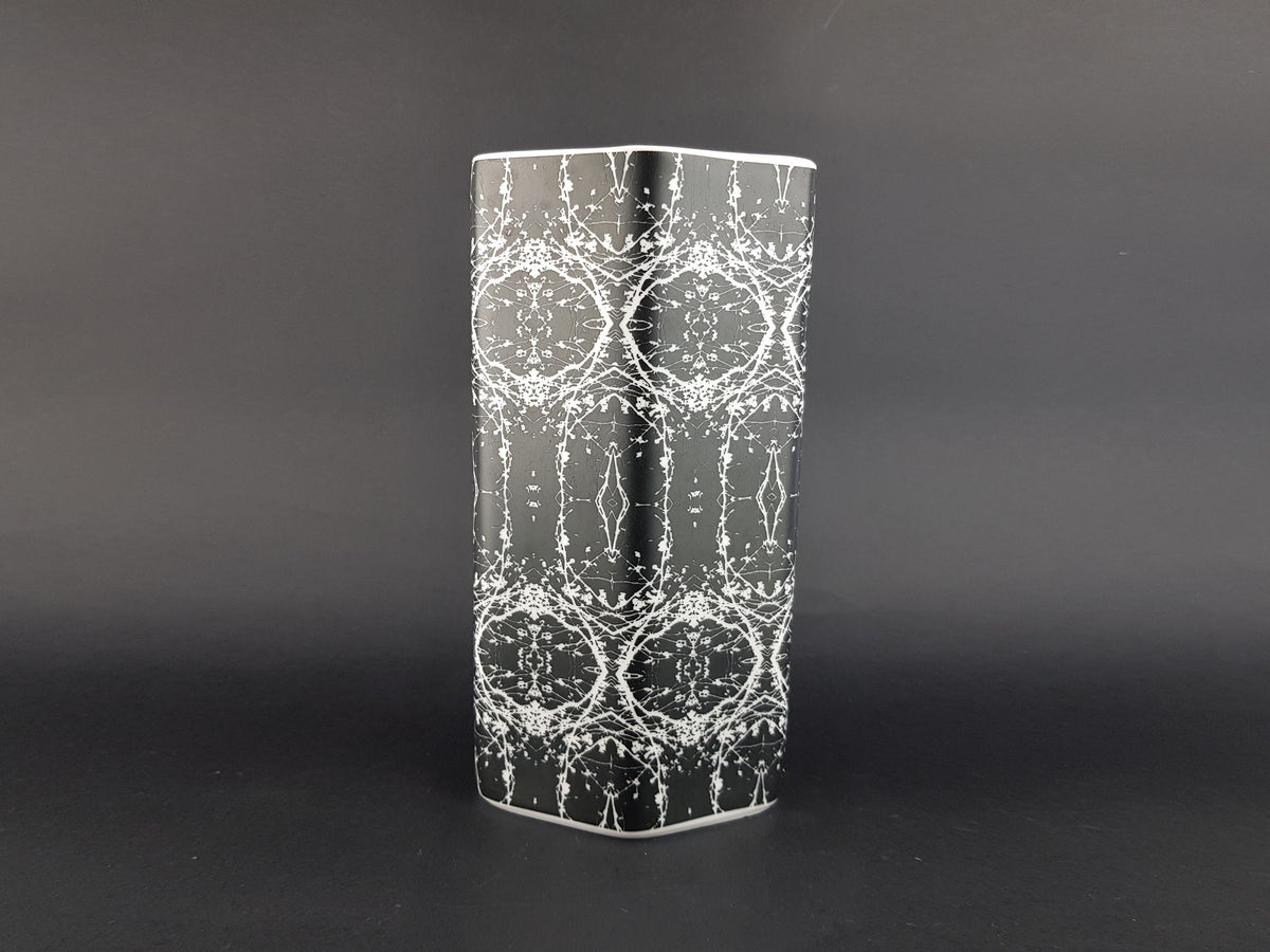 Vintage ESCHENBACH PORZELLAN Black and White Porcelain Vase from Bavaria Germany 1960s