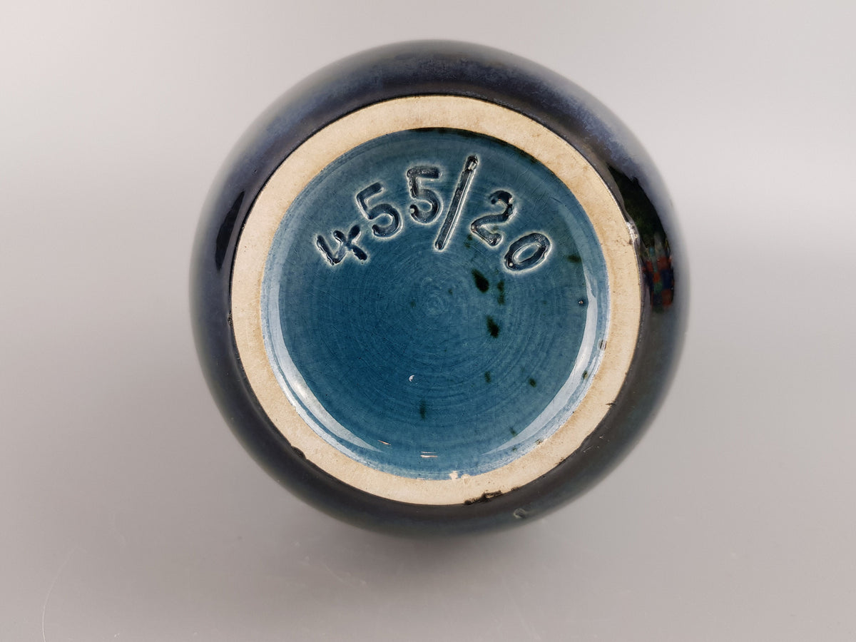 Vintage UBELACKER (U-KERAMIK) Blue Vase 455 20 West German Pottery 1960s