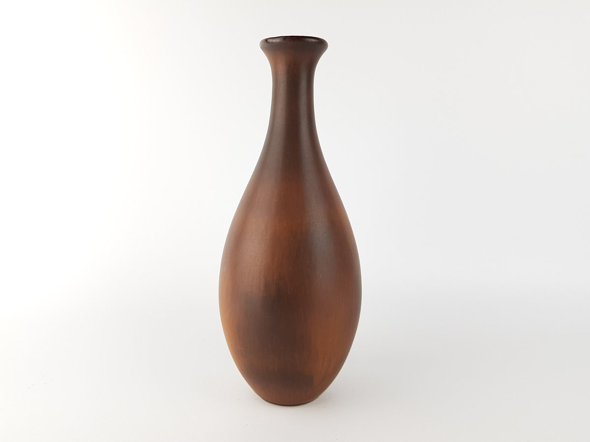 Vintage CERAMANO Brown Vase with Nubia Decor 562 West German Pottery 1960s