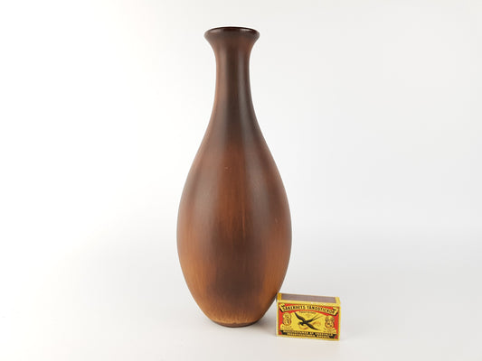 Vintage CERAMANO Brown Vase with Nubia Decor 562 West German Pottery 1960s