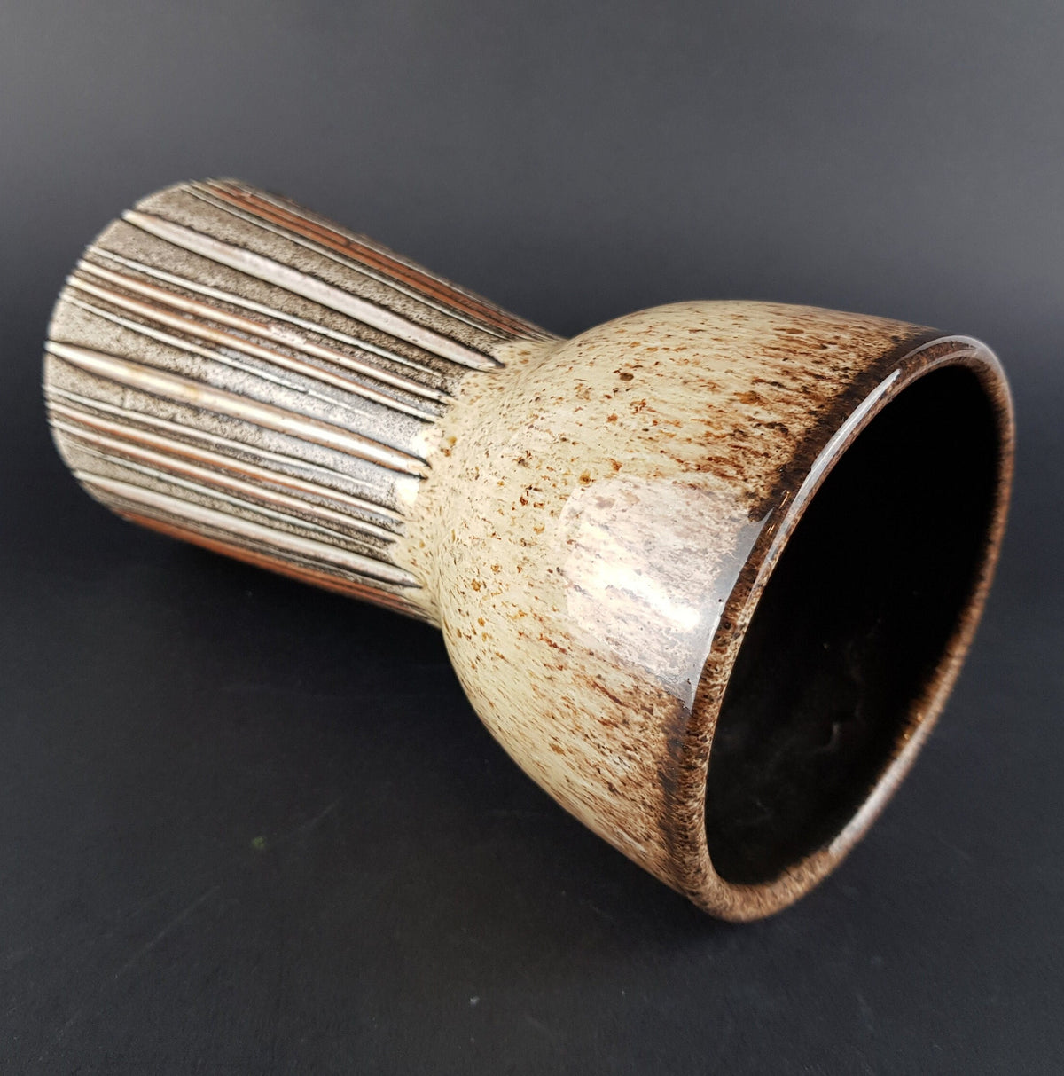 Vintage Studio Art Pottery Vase by WALTER FREIGANG, Hohenleipisch, East Germany, DDR