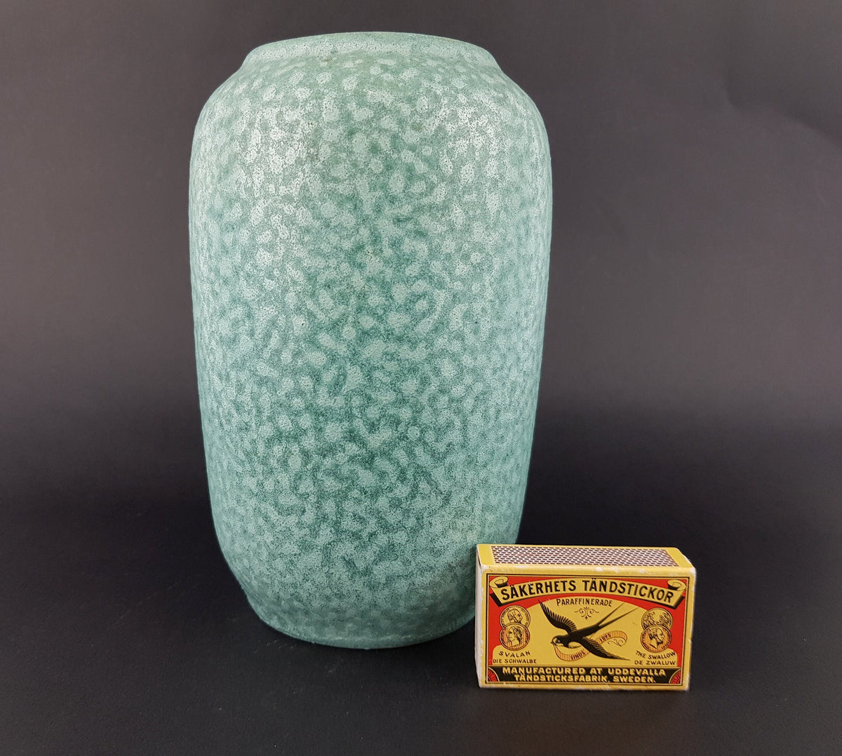 Vintage SCHEURICH KERAMIK Turqoise Fat Lava Vase, 238/18, West German Pottery 1970's