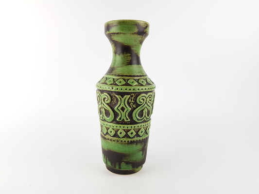 Vintage ILKRA EDEL KERAMIK Green Vase 1040 23 West German Pottery 1960-70s