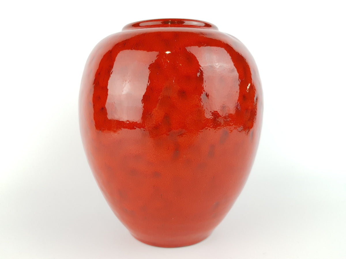 Vintage KUCH TOPFEREI Red Vase From West Germany 1960s