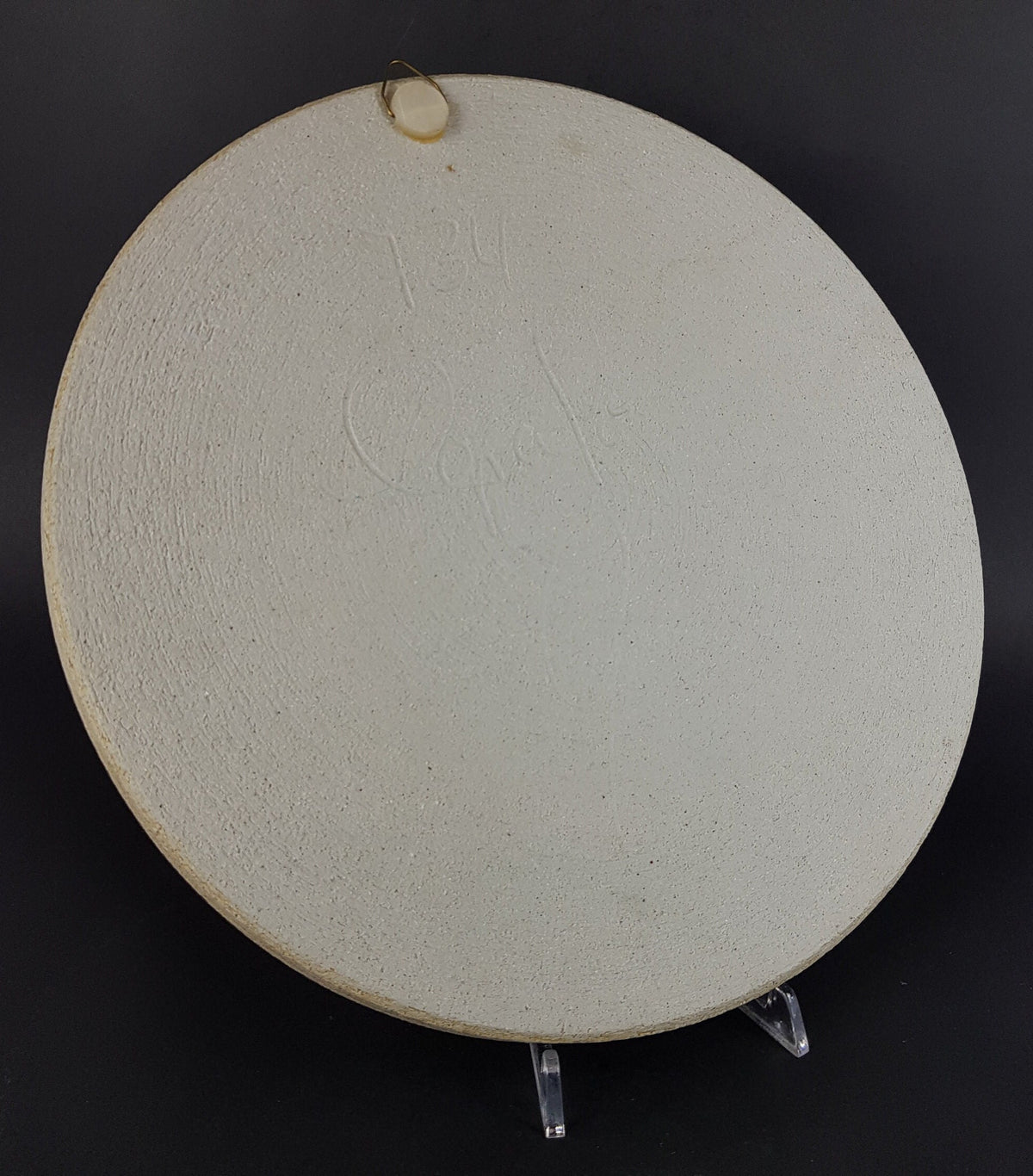 Vintage SGRAFO MODERN Beige and Brown Wall Plaque with Peacock Decor West Germany 1960s
