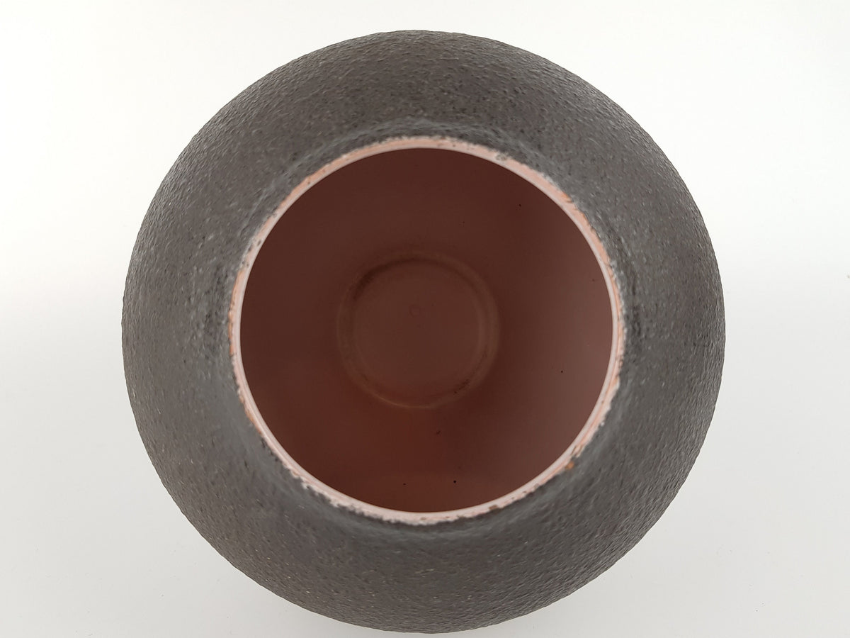 Vintage WAECHTERSBACH KERAMIK Brown Vase with Stripes Decor 037/2 West German Pottery 1970s