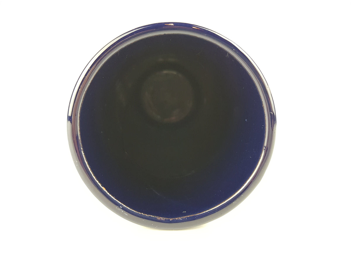 Vintage MAREI KERAMIK Blue Fat Lava Era Vase With Grönland Decor 1970s