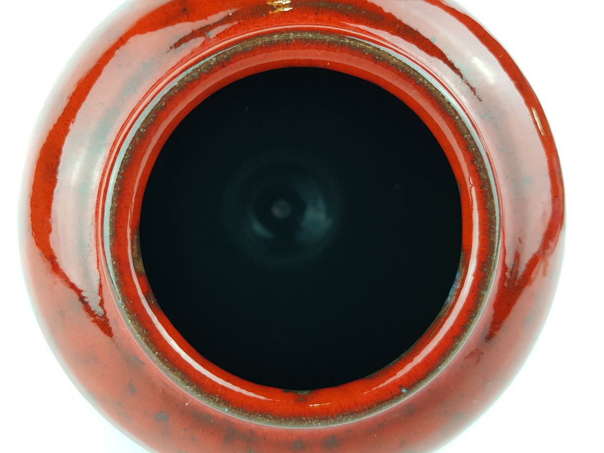 Vintage KUCH TOPFEREI Red Vase From West Germany 1960s