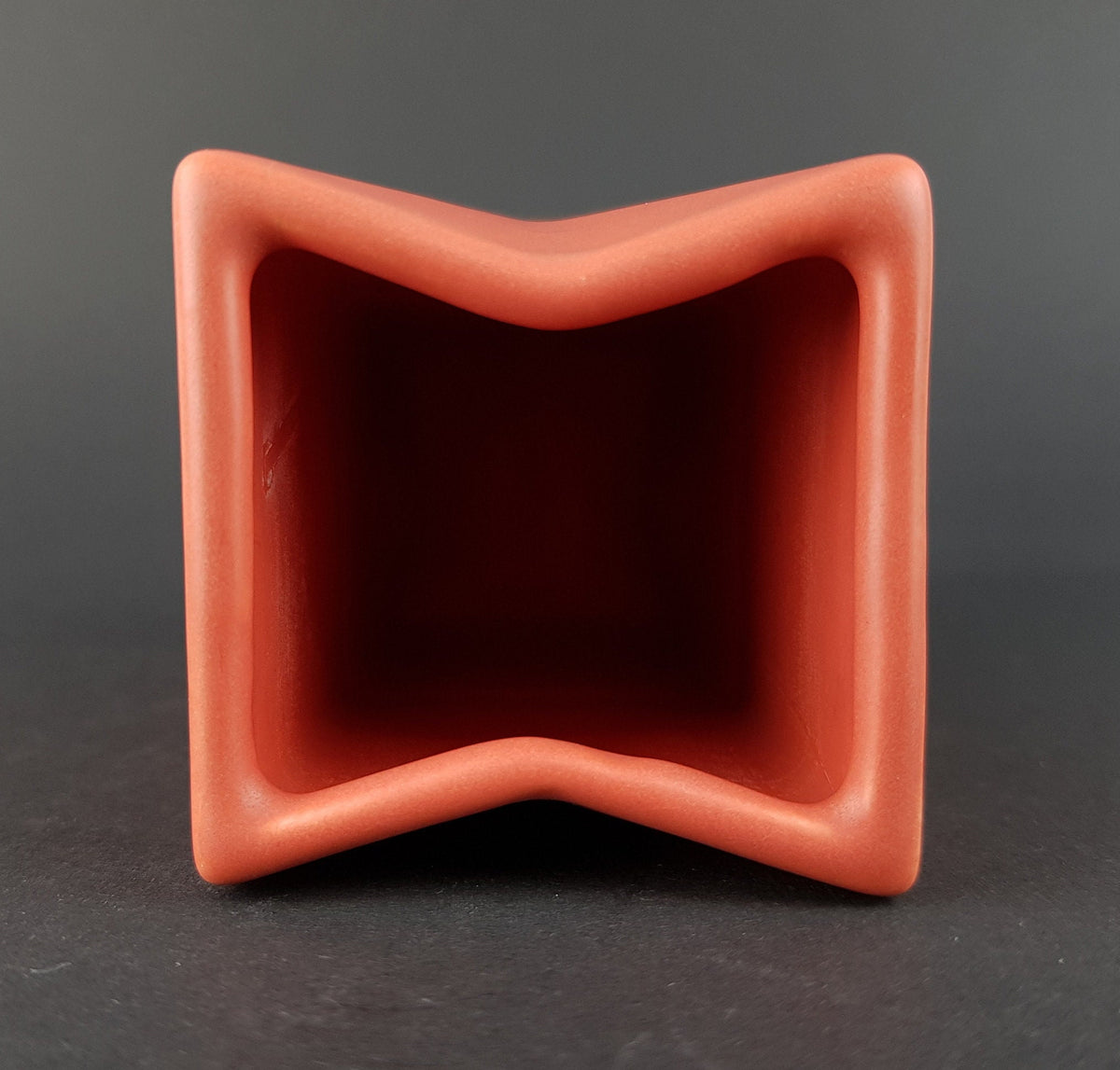 Vintage ASA SELECTION (former Sgrafo Modern) Salmon Origami Vase West German Pottery 1980s