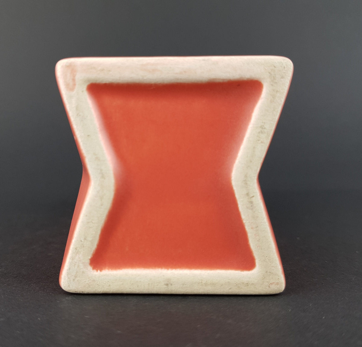 Vintage ASA SELECTION (former Sgrafo Modern) Salmon Origami Vase West German Pottery 1980s