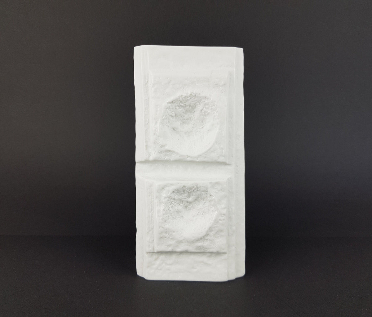 Vintage ROSENTHAL White Relief Porcelain Vase by Martin Freyer Studio Linie German Porcelain 1960s