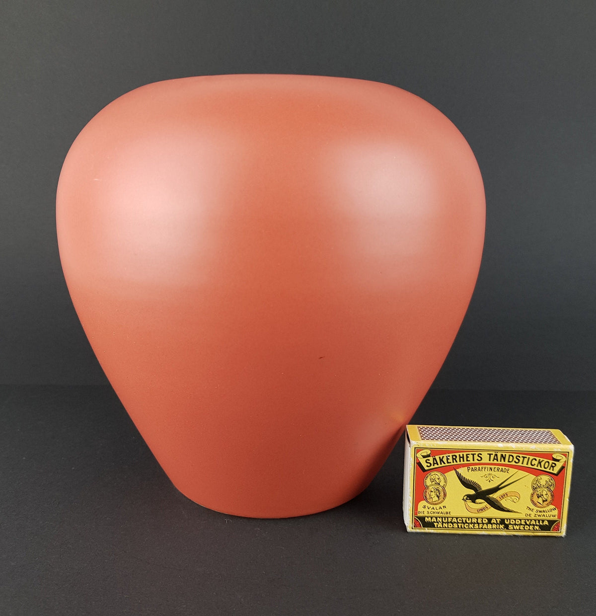 Vintage ASA SELECTION (former Sgrafo Modern) Salmon Vase West German Pottery 1980s