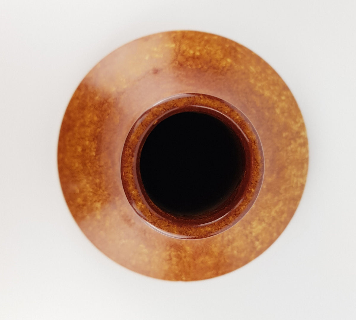 Vintage BERTONCELLO Brown Vase with Dark Screziato glaze, made in Italy 1970s