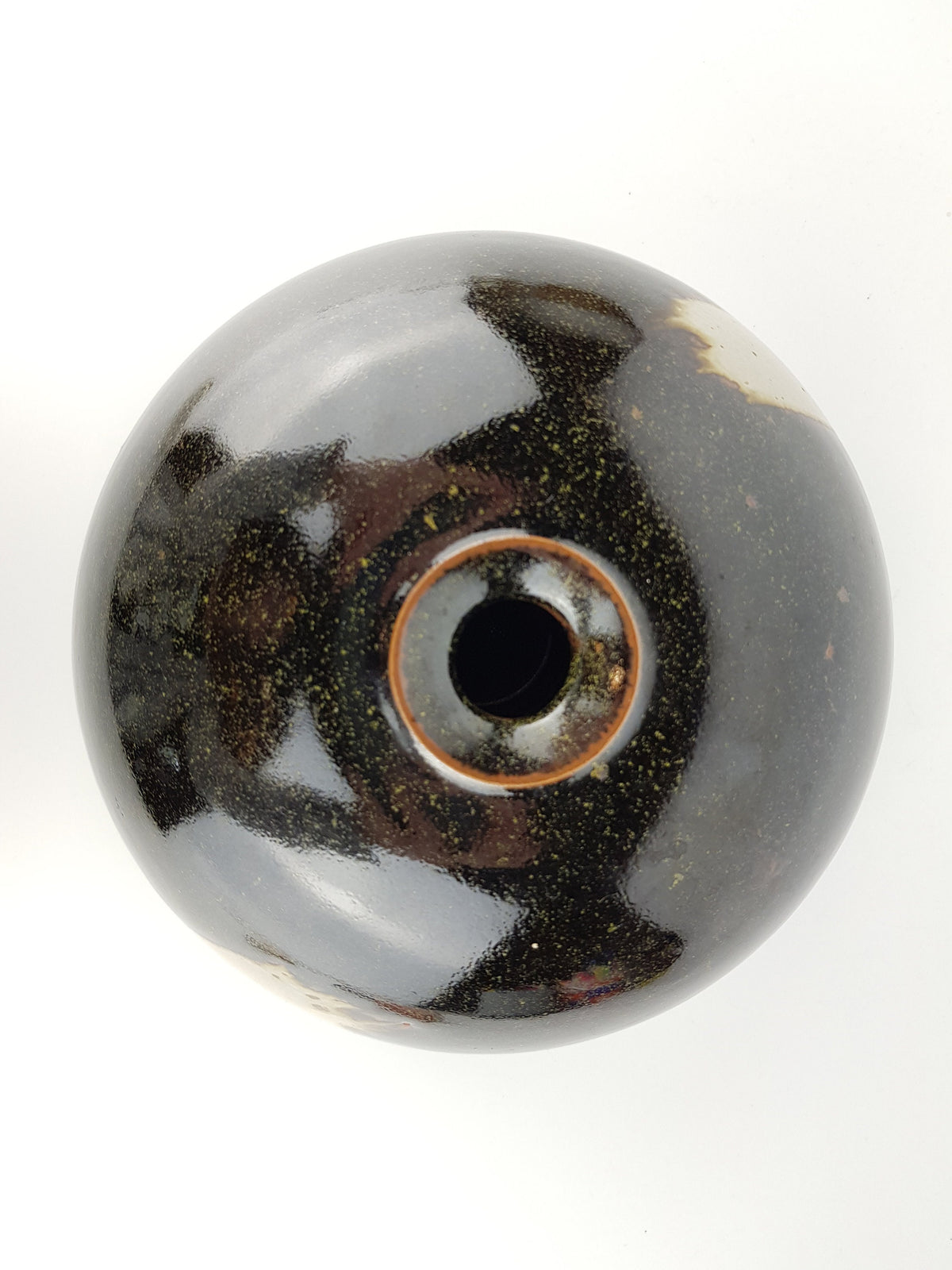 Vintage Studio Art Pottery Stylish Brown Design Vase by STEFAN and MONIKA FRITZLAFF West Germany 1980-90s