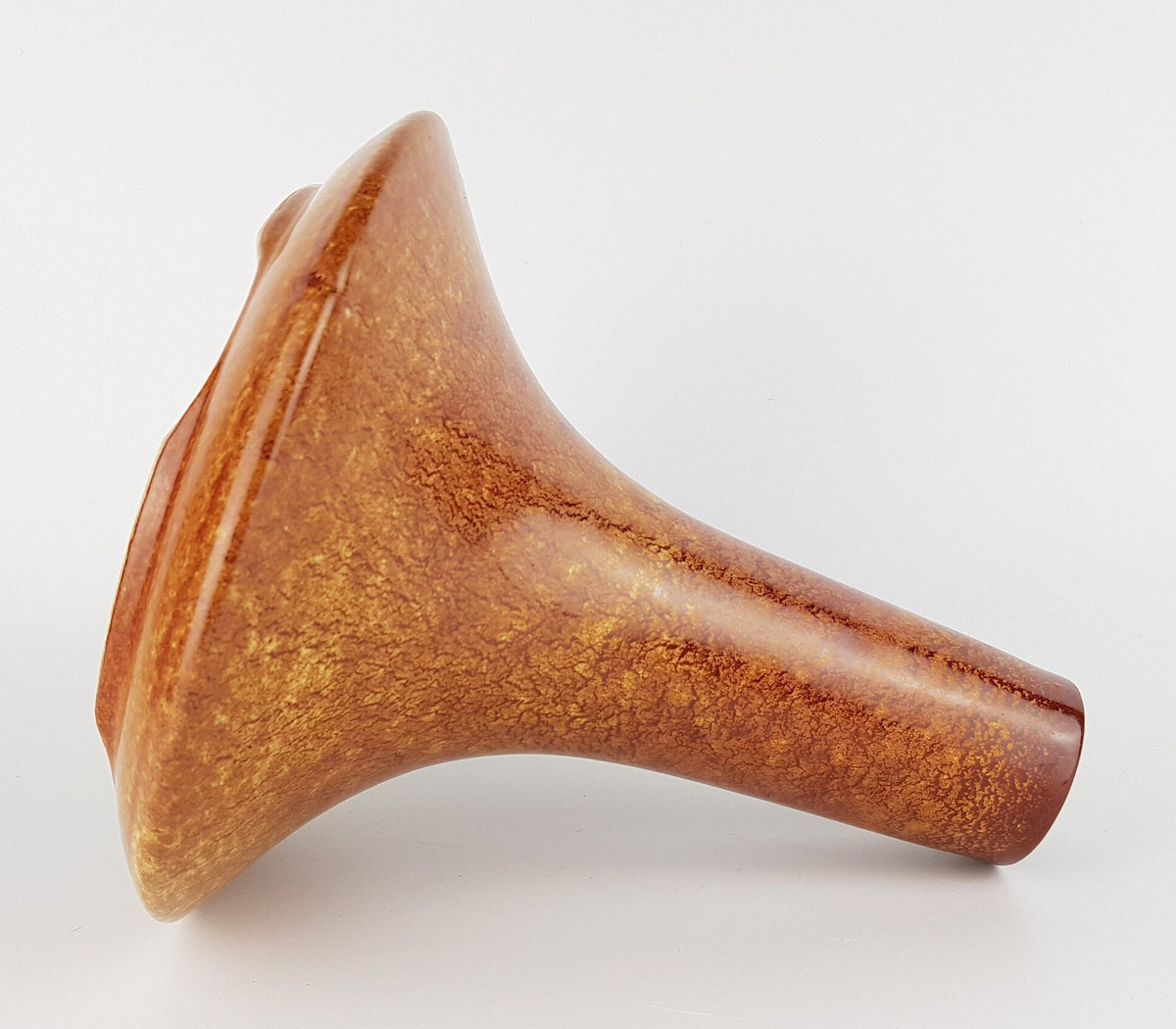 Vintage BERTONCELLO Brown Vase with Dark Screziato glaze, made in Italy 1970s