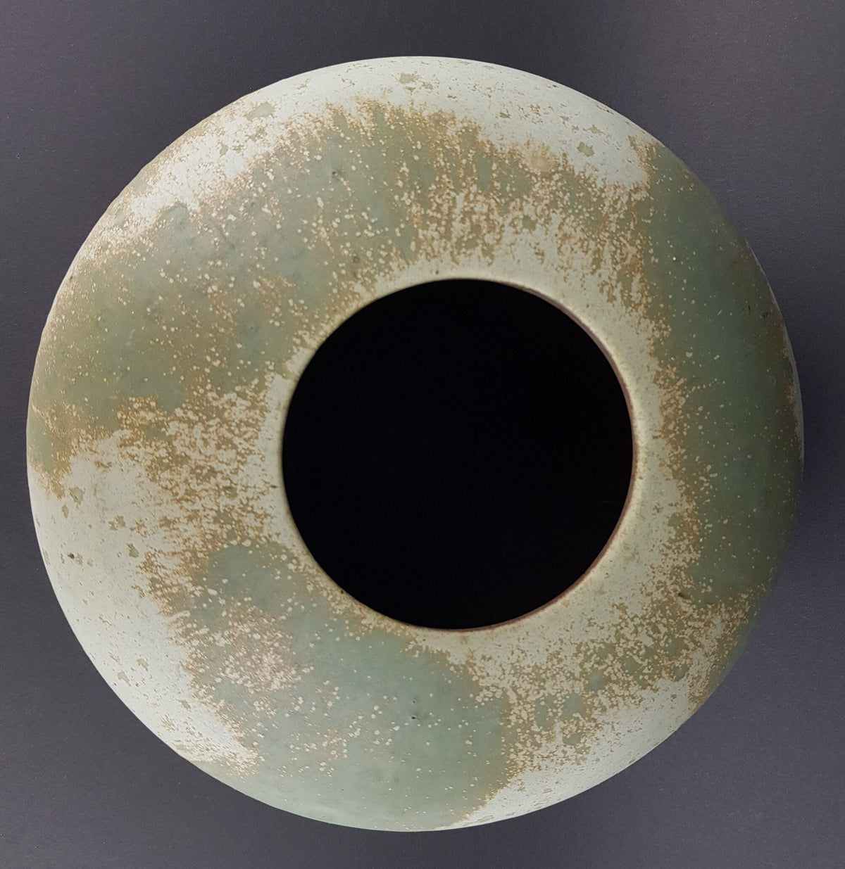 Vintage OTTO KERAMIK Matt Green Ball Vase West German Pottery 1970s