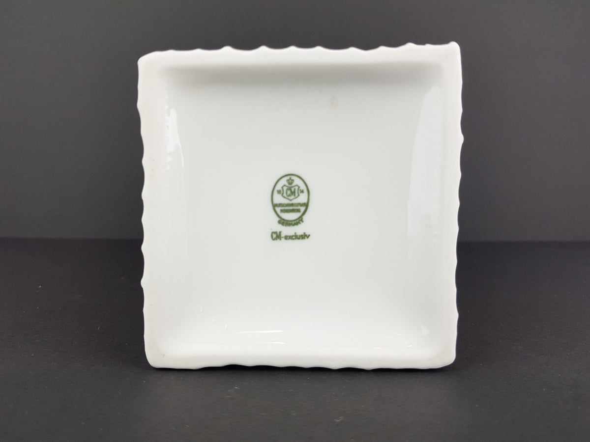 Vintage HUTSCHENREUTHER HOHENBERG Porzellan CM Exclusiv Lines Decor Porcelain Vase West German Pottery 1960s