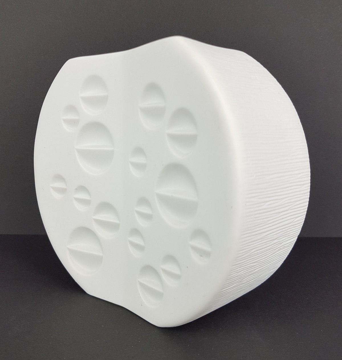 Vintage THOMAS PORZELLAN White Biscuit Porcelain Vase West German Pottery 1970s