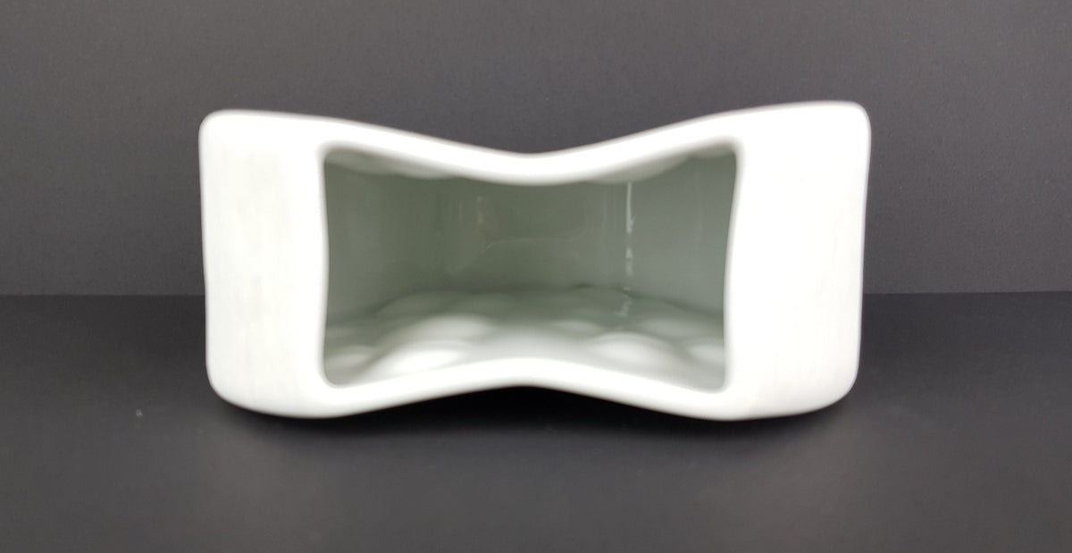 Vintage THOMAS PORZELLAN White Biscuit Porcelain Vase West German Pottery 1970s