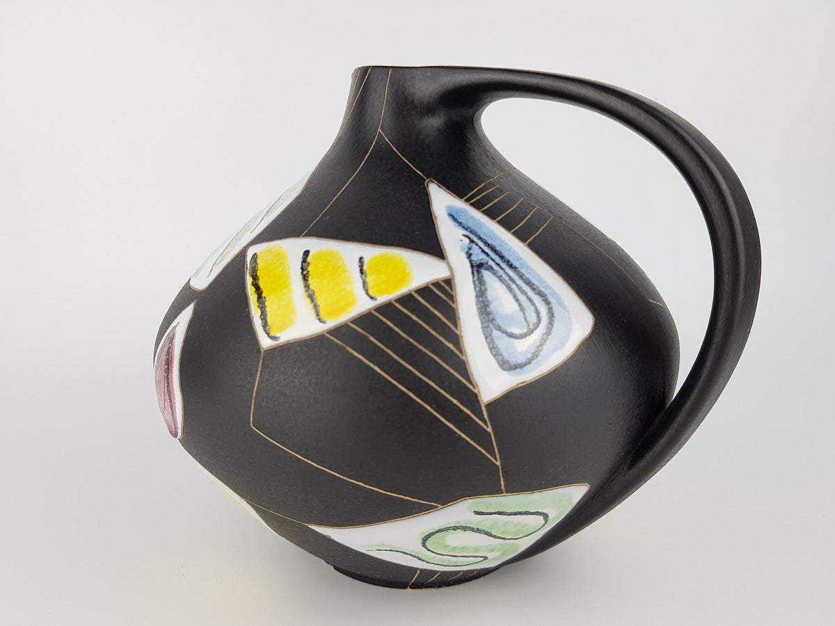 Vintage RUSCHA KERAMIK Vase with Marokko decor 315 West German Pottery 1950s