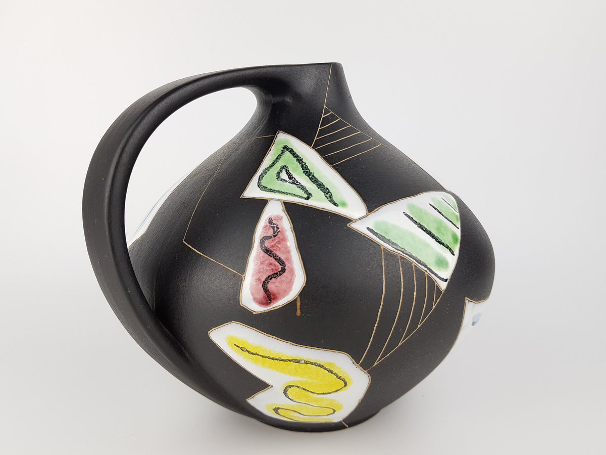 Vintage RUSCHA KERAMIK Vase with Marokko decor 315 West German Pottery 1950s