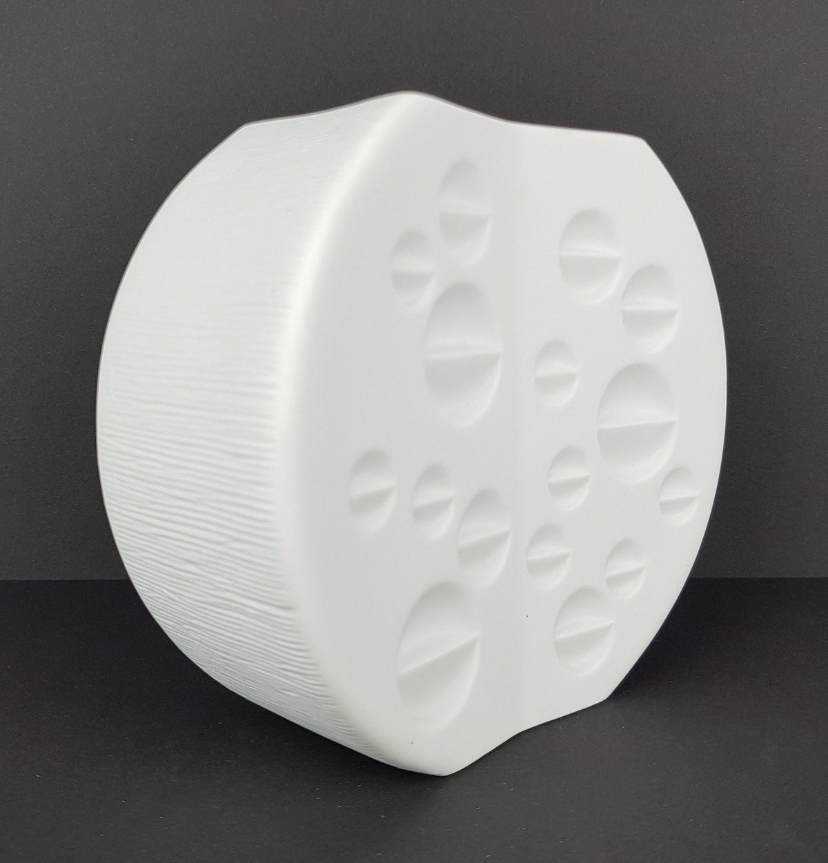 Vintage THOMAS PORZELLAN White Biscuit Porcelain Vase West German Pottery 1970s
