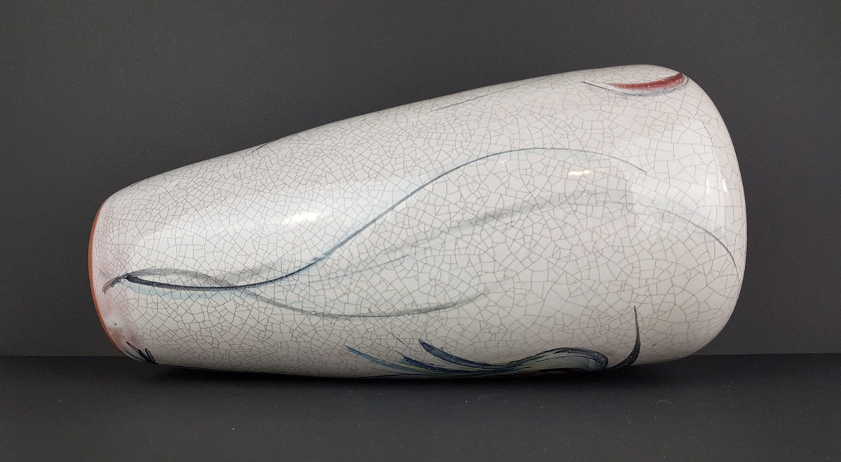 Vintage INGEBORG LANGLOTZ Ceramic Vase - Heron Decor (Töpferstube Bad Wiessee) - Studio Art Pottery 1950s