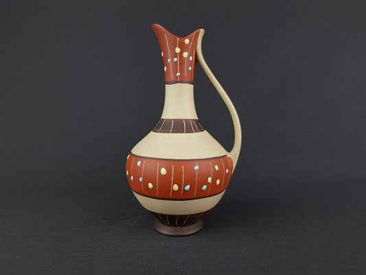Vintage MARZI und REMY Stylish Vase with "Haiti" decor 2001 West German Pottery 1959s