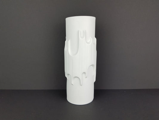 Vintage SCHERZER PORZELLAN Op Art Bat Decor Vase West German Pottery Bavaria 513-3, 1960s
