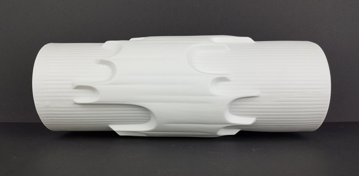 Vintage SCHERZER PORZELLAN Op Art Bat Decor Vase West German Pottery Bavaria 513-3, 1960s
