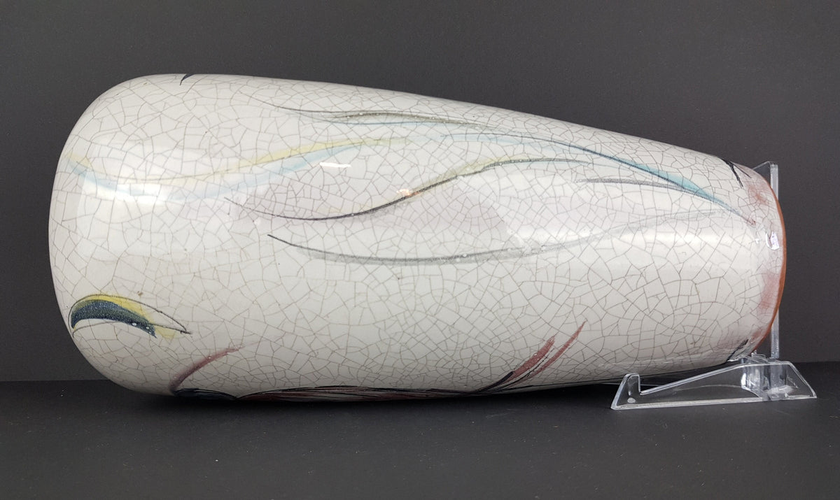Vintage INGEBORG LANGLOTZ Ceramic Vase - Heron Decor (Töpferstube Bad Wiessee) - Studio Art Pottery 1950s