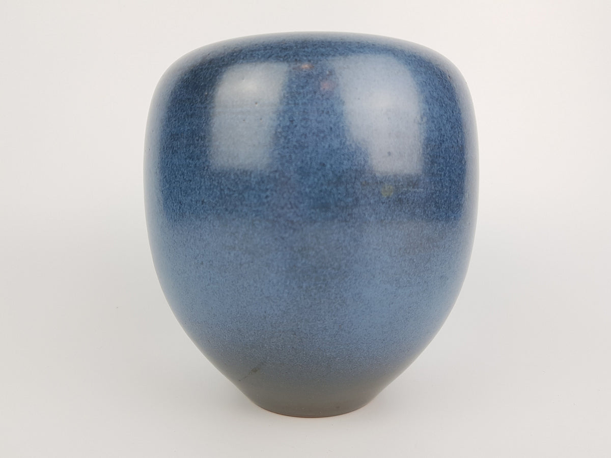 Vintage STUDIO ART POTTERY Blue Vase West German Pottery 1970s