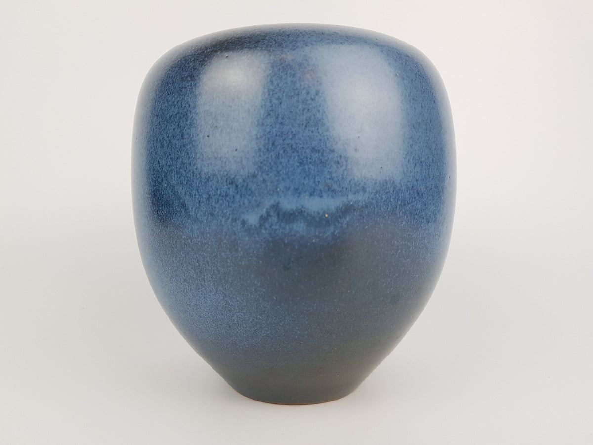 Vintage STUDIO ART POTTERY Blue Vase West German Pottery 1970s