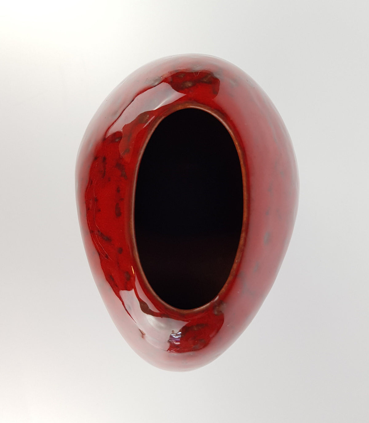 Vintage Richard Uhlemeyer Red Studio Art Pottery Vase 1950's Era
