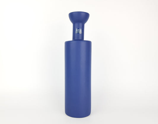 Vintage ASA SELECTION (former Sgrafo Modern) Blue Vase West German Pottery 1980s