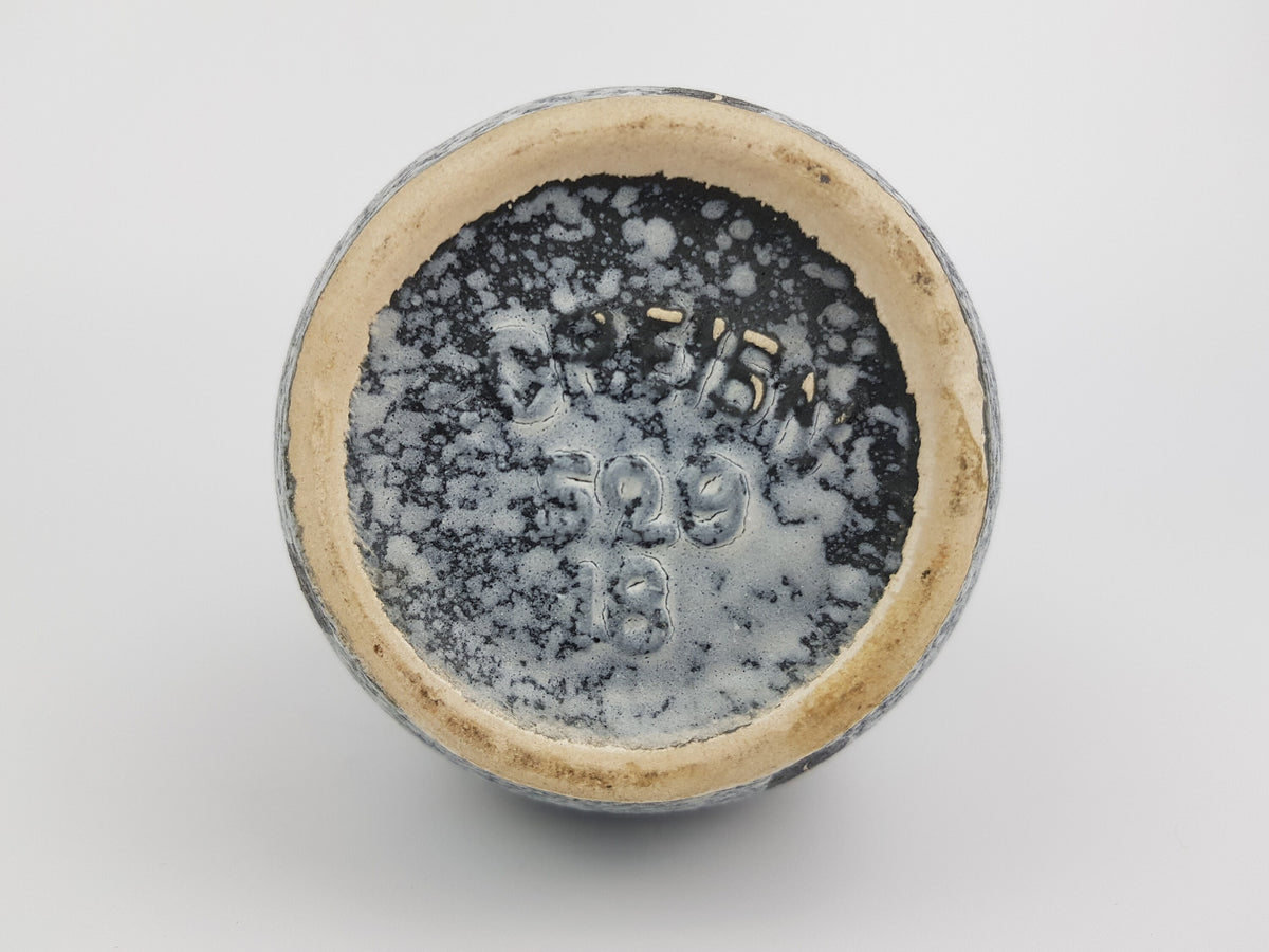 Vintage SCHEURICH KERAMIK Blue Grey Multicoloured Vase 529-18 "Romy" – Heinz Siery – West German Pottery – 1950s–1960s